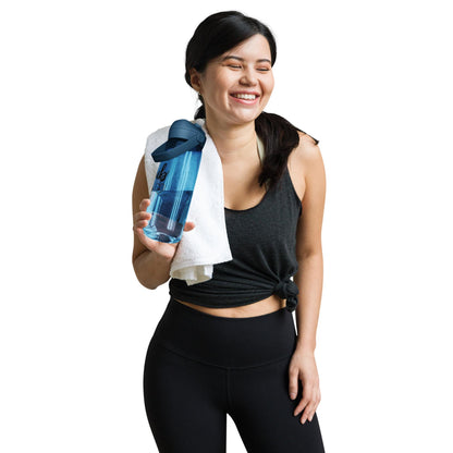 Flip straw water bottle