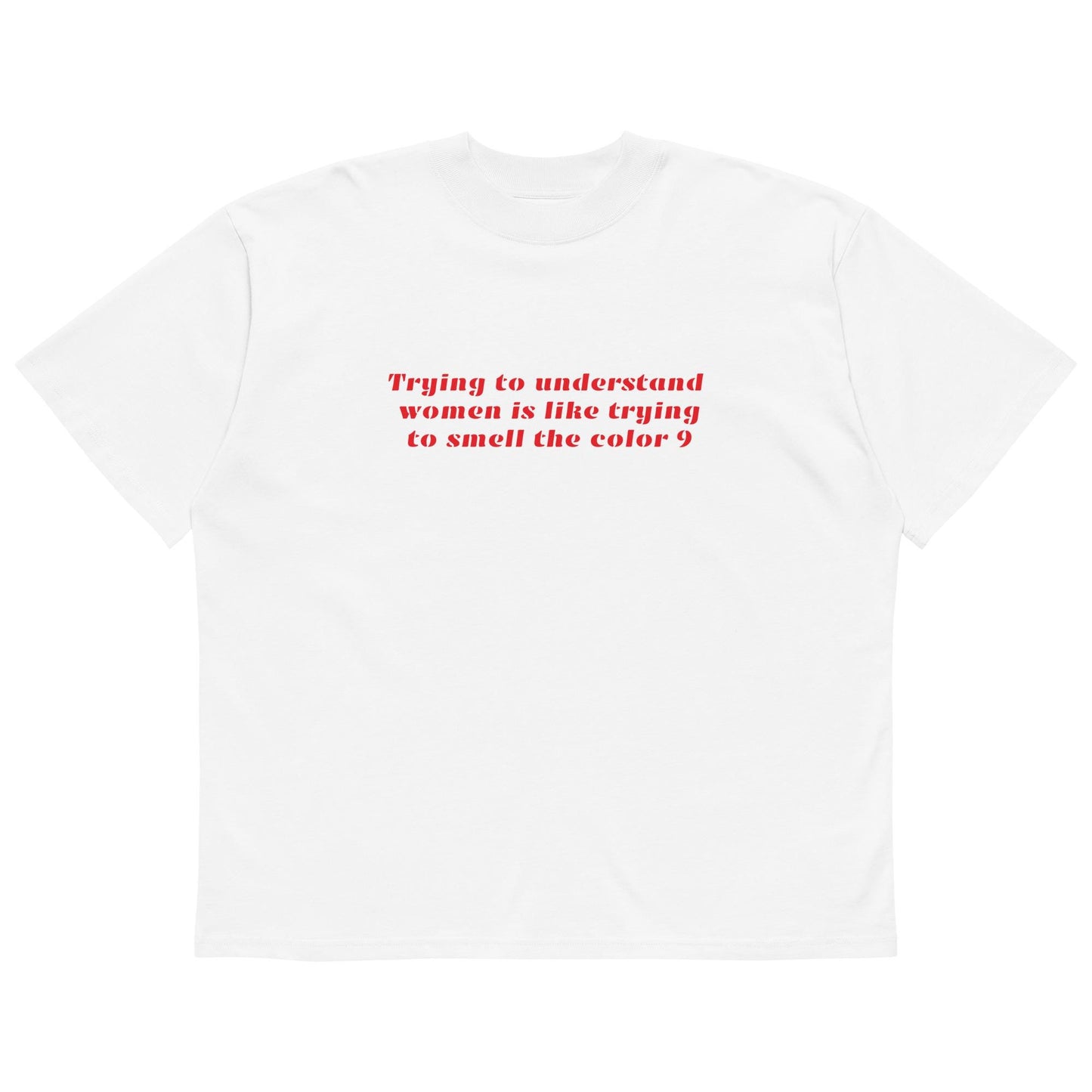 Unisex organic oversized high neck t-shirt
