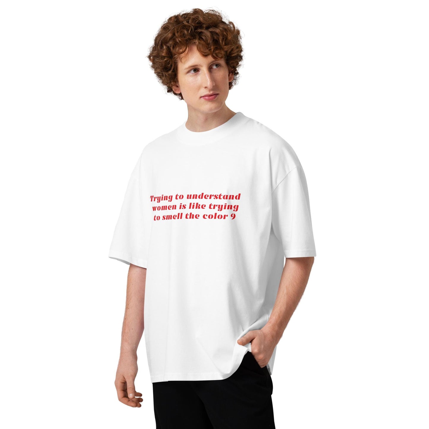 Unisex organic oversized high neck t-shirt
